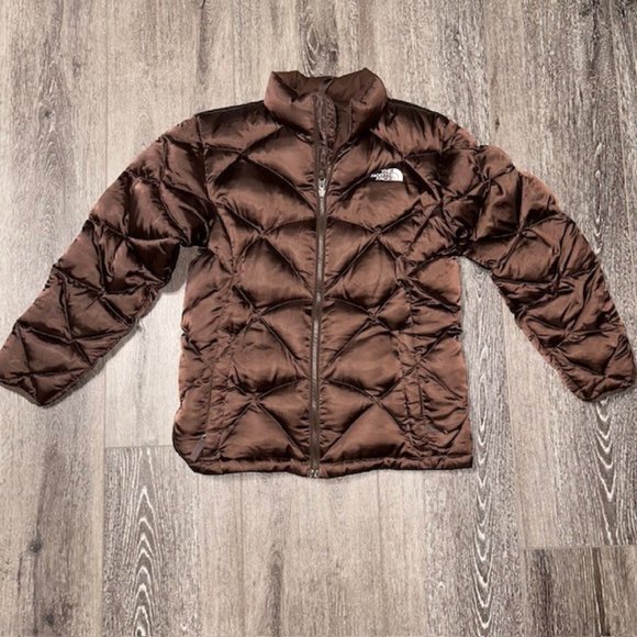The North Face Other - The North Face Girls Size XL 550 Goose Down Puffer Warm Winter Jacket Brown EUC